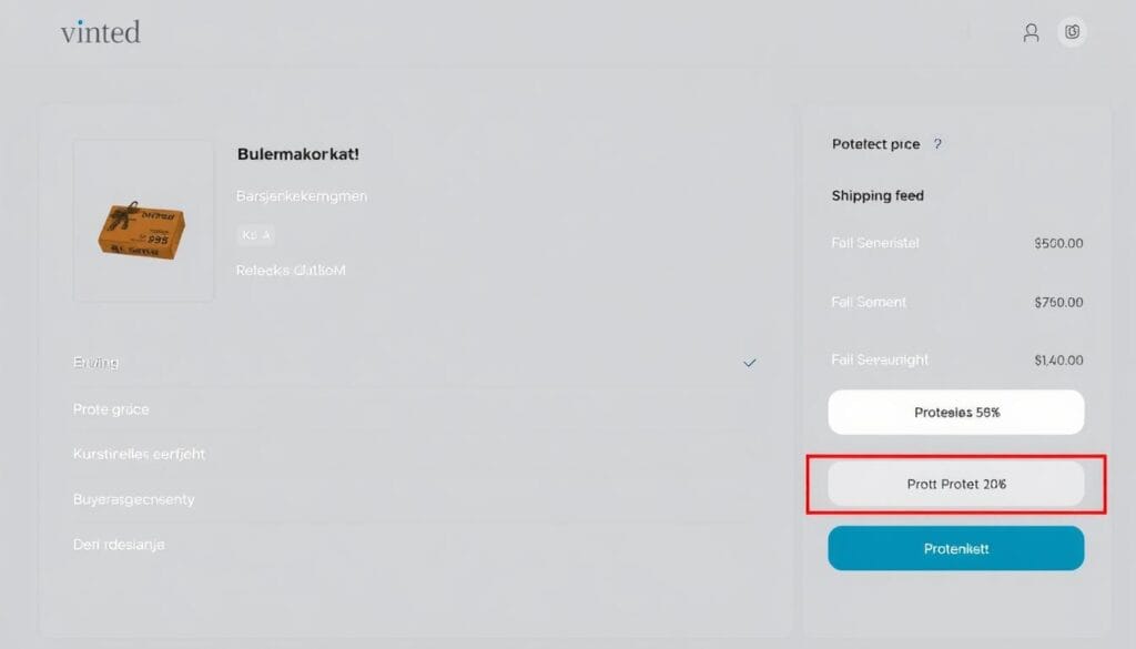 Ekran podsumowania zakupu na Vinted z wyszczególnioną opłatą za ochronę kupujących