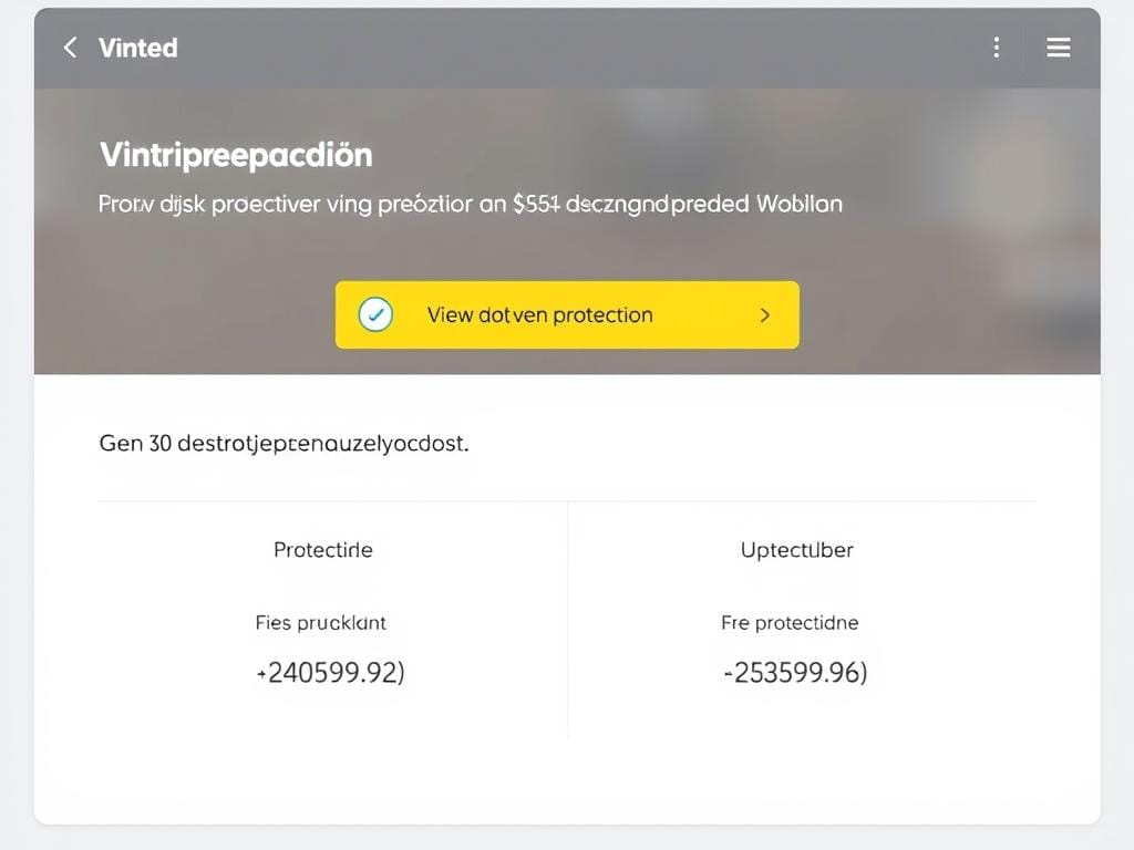 Ekran zakupu na Vinted z zaznaczoną opcją rezygnacji z ochrony kupujących