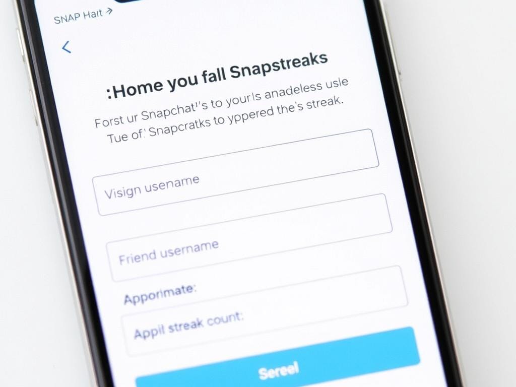 Formularz odzyskiwania dni na Snapie z wypełnionymi polami Formularz odzyskiwania dni na Snapie z wypełnionymi polami