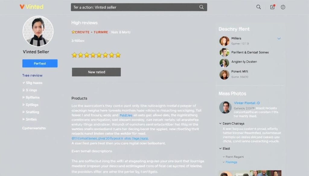 Profil sprzedającego na Vinted z wysokimi ocenami i pozytywnymi opiniami Profil sprzedającego na Vinted z wysokimi ocenami i pozytywnymi opiniami